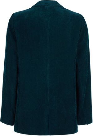 Forte_Forte Womens Jacket Single-Breasted Corduroy Blue Viscose Blazers