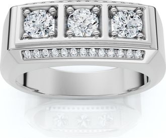 Pompeii3 1Ct TW Mens Diamond Ring Lab Grown 14k Gold or Platinum