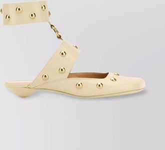 Chlo&eacute; leather sabot sandals