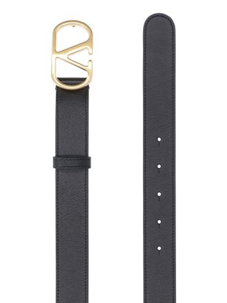 Valentino Garavani Mens Belts Black Leather