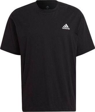 adidas M Sl T Solid Color Logo Casual Sports Short Sleeve Couple Style Black HE4387