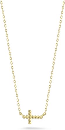 Ember Fine Jewelry 14K Gold Bubble Sideways Cross Necklace