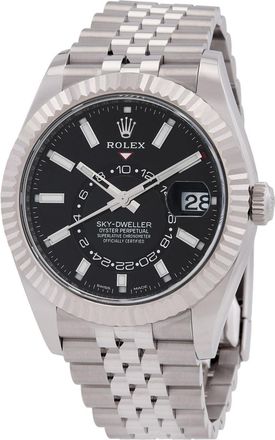 Rolex Pre-owned Rolex Sky Dweller GMT Automatic Black Dial Mens Watch 326934BKSJ