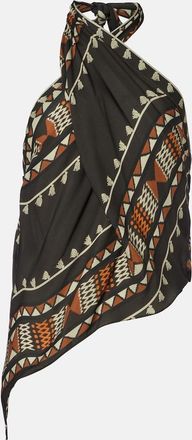 Johanna Ortiz Ancestral printed silk georgette top