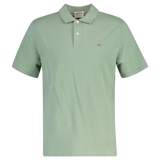 GANT Mens Polo Shirt - Green Cotton - Size X-Large
