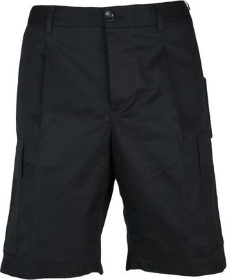 Les Hommes Bermuda Shorts - Heren - Korte Broeken - Zwart - M - Katoen - Korte Broeken