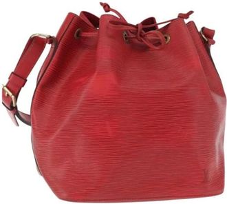 Louis Vuitton Pre-owned Bucket Bag - Dames - Vintage Tas - Rood - ONE Size - Leer - Vintage