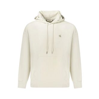 Calvin Klein Hoodies & sweatvesten, Heren, Beige, S, Katoen, Hooded sweatshirt met lange mouwen