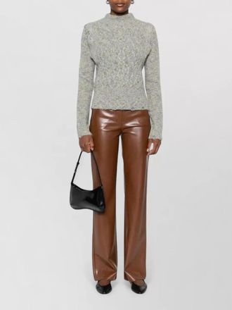 Pinko proud mary high neck jacquard knit top