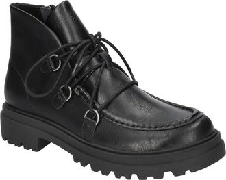 Bella Vita Xandy Boots Womens Black Leather Lace Up Ankle Bootie LION743