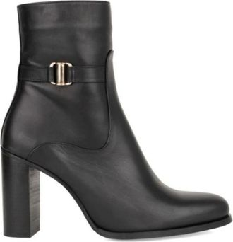 Sergio Moretti Booties - Dames - Laarzen met Hak - Zwart - 41 EU - Leer - Schoenen