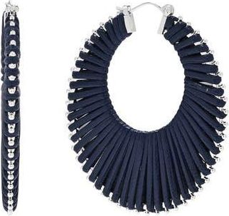 Eye Candy Los Angeles Rafaella Wrapped Hoop Earrings in Silver at Nordstrom Rack