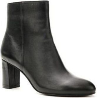 David Tate Alison Boot Womens Black Leather Almond Toe Block Heel JOBB171