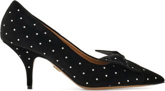 Ferragamo 70 mm pumps verfraaid met strik - Zwart