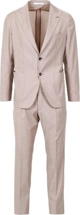 Tagliatore Single Breasted Suit - Heren - Business pakken - Grijs - 2XL - Linnen - Kostuums