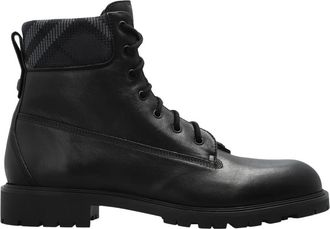 Burberry Schoenen, Heren, Zwart, 43 EU, Leer, Durham Veterlaarzen