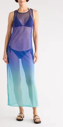 Jantzen Sunset Spirit Lilia Knit Mesh Cover-Up Dress in Cobalt at Nordstrom Rack, Size X-Large