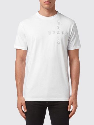Philipp Plein T-shirt girocollo in cotone con lettering logo in strass