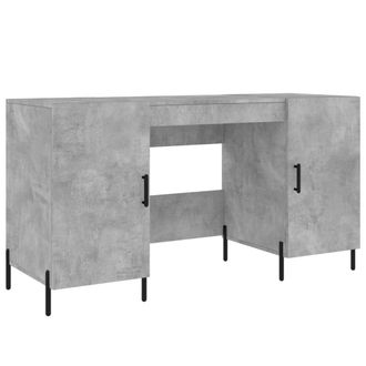 Berkfield Home Desk Concrete Grey 140x50x75 cm Engineered Wood | Size: 140 x 50 x 75 cm