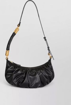 Balmain hobo shoulder bag calfskin strap detail