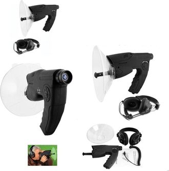 Trade Shop Trade Shop - Kit Microfono Spia Spy Direzionale Monocolo Registratore Cuffia Ascolto Ambiente