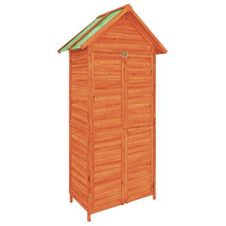 vidaXL Cobertizo Herramientas Jard&iacute;n Madera Pino Marr&oacute;n 89x52,5x175 Cm Vidaxl