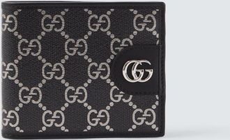 Gucci GG leather-trimmed bifold wallet