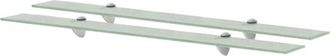 vidaXL Estantes Flotantes 2 Unidades Vidrio 8 Mm 90x20 Cm Vidaxl