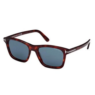 Tom Ford Red Havana Acetate Rectangular Blue Mens Sunglasses FT1179 54V 54