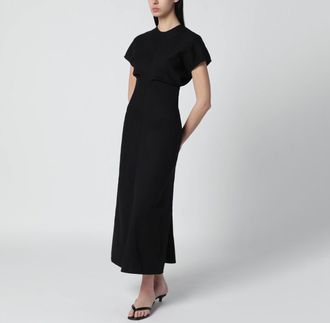 Toteme Black wool midi dress