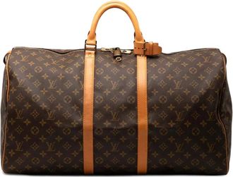 Louis Vuitton 1990 Monogram Keepall 55 reistas - Bruin