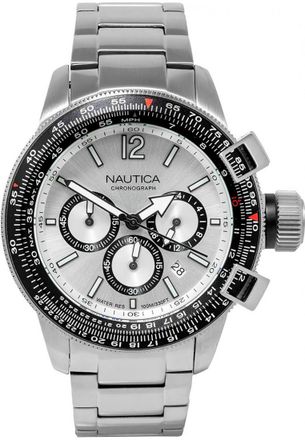 Nautica NAPBFCF04 Mens Pacific Beach Watch - Silver - One Size