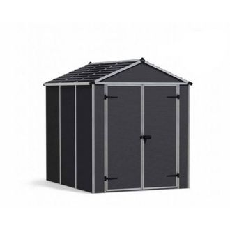 Palram Rubicon Shed 6 x 8 Dark - L229 x W185 x H217 cm - Dark Grey