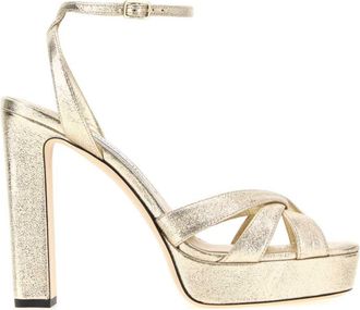 Jimmy Choo London Golden Round Toe Type Heel