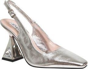 Lady Couture Mistic Slingback Pump in Silver at Nordstrom Rack, Size 12