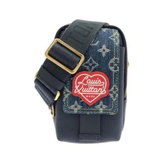 Louis Vuitton Pre-owned M81060 Handtas - unisex - Vintage Schoudertas - Blauw - ONE Size - Denim - Vintage