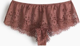 H&M Spitzenslip Shortie - Dunkles Mattrosa