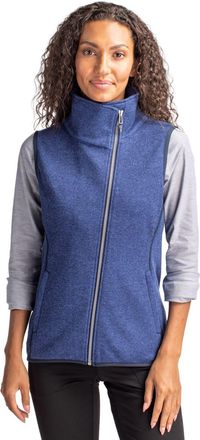 Cutter & Buck Mainsail Sweater-Knit Womens Full Zip Vest