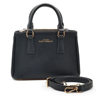 Ateliers Saint Germain Womens Handbag Neuilly - Black Leather - One Size