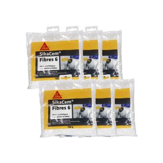 Sika Lote De 6 Fibras Microsint&eacute;ticas Sika Sika Cem - Para Hormig&oacute;n Y Mortero - Fibra 6 - 150 G