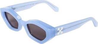 Off-white Off White Unisex Hilo Hexagon-zonnebril voor volwassenen (Blauw/Donkergrijs)