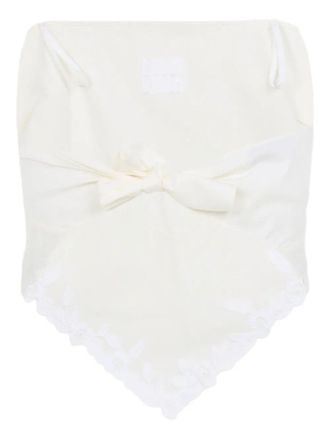 Miu Miu Top Tela Fiammata Ricamo Fiori