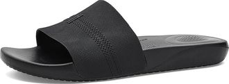 FitFlop Iqushion Pool Slides Mens Wedge Shoes All Black : 12.5 M (D), Rubber