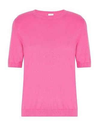 8 by YOOX ORGANIC COTTON-SILK BLEND KNIT S/SLEEVE CREWNECK TOP