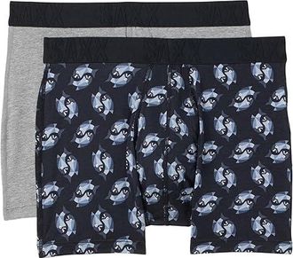 Saxx Underwear Droptemp Cooling Cotton Boxer Brief Fly 2-Pack Mens Underwear Angler Wrangler/Dark Grey Heather : SM, Modal/Elastane/Cotton