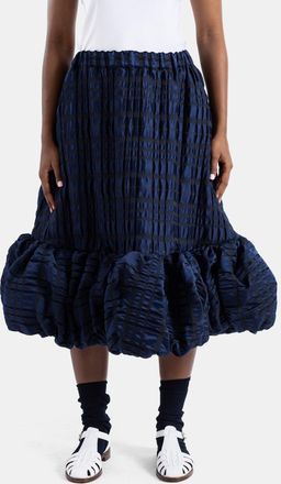 Comme Des Gar&ccedil;ons Womens Navy Mid-Length Skirt With Volume Blue