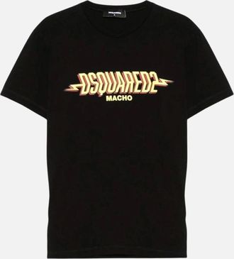 Dsquared2 Mens Dsquared2 Macho Logo Cool Fit Black T-Shirt - Size: 40