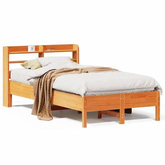 Berkfield Home Bed Frame without Mattress Wax Brown 100x200 cm Solid Wood Pine
