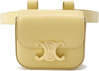 Celine Yellow Leather Fanny Pack Sling Bag (Pre-Owned)