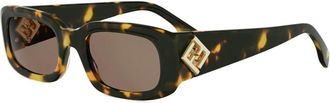 Fendi FF Diamonds Sunglasses - female - Fendi - Sunglasses - Brown - 52 MM - Accessories